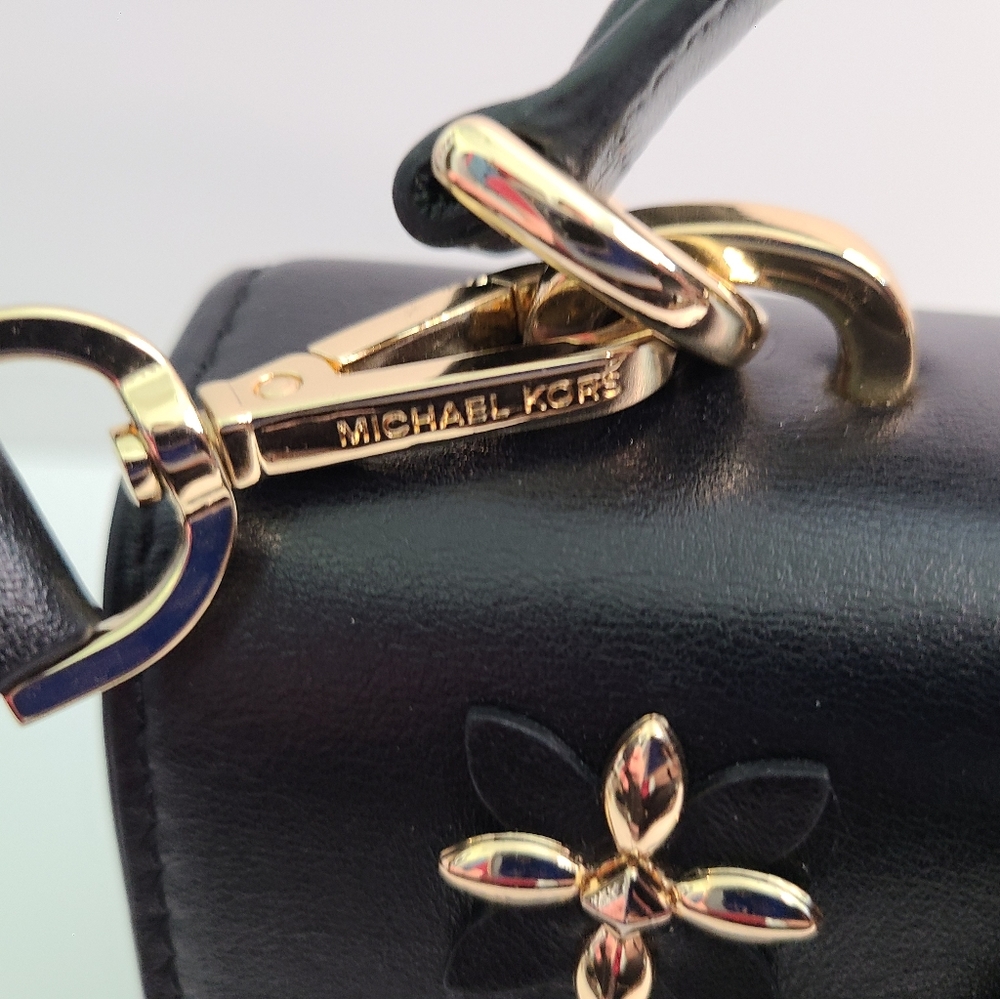 Michael Kors Ava Flowers Small Leather Satchel bag - Picture 6 of 8